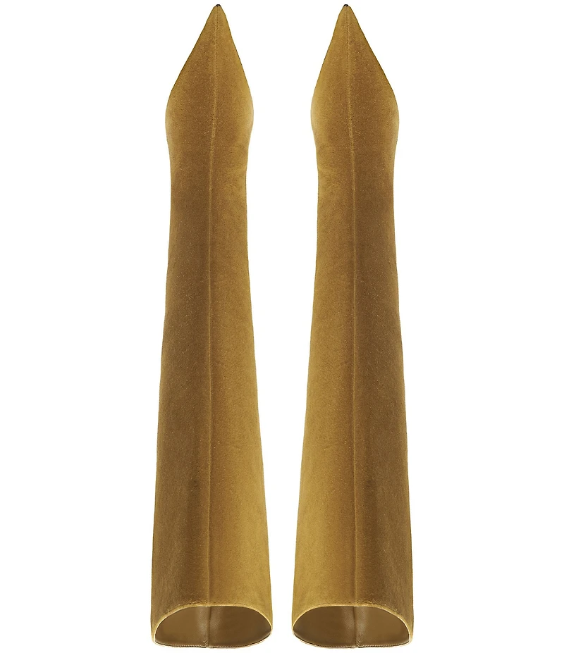 Schutz Lexi Mid Suede Pointed Toe Tall Boots