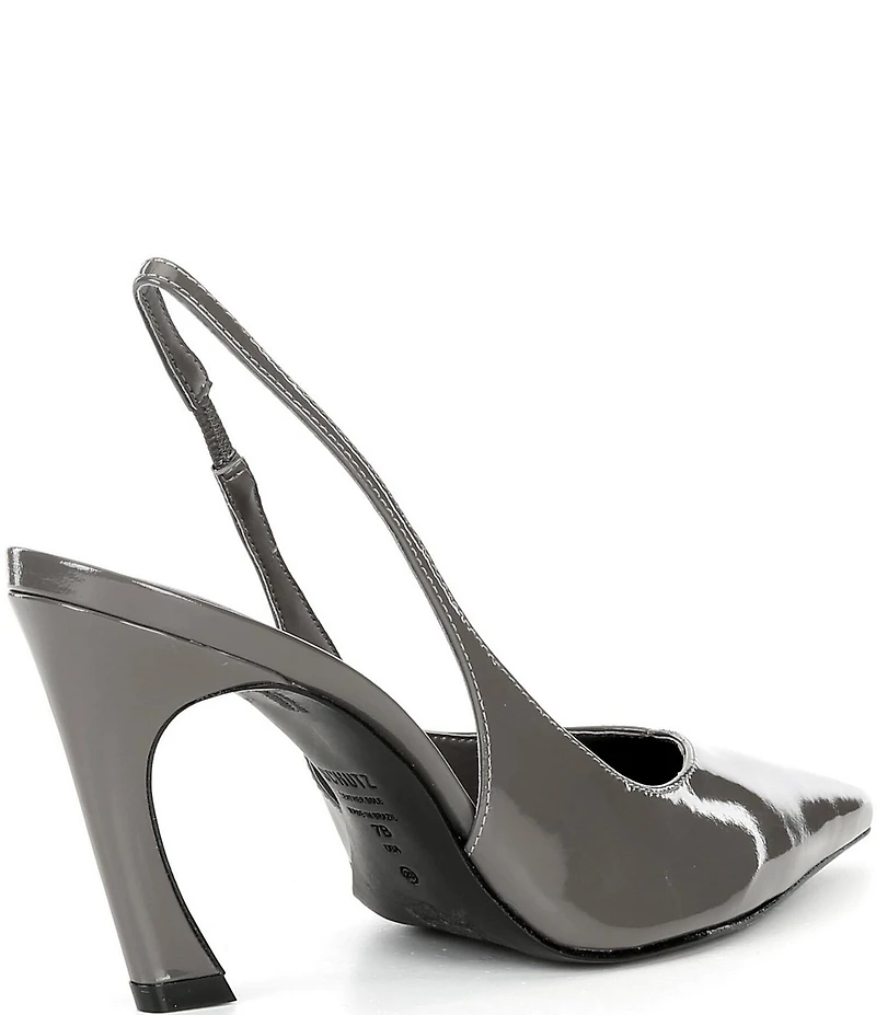 Schutz Lexi Patent Leather Slingback High Heel Pointed Toe Pumps
