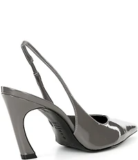 Schutz Lexi Patent Leather Slingback High Heel Pointed Toe Pumps