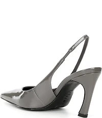 Schutz Lexi Patent Leather Slingback High Heel Pointed Toe Pumps