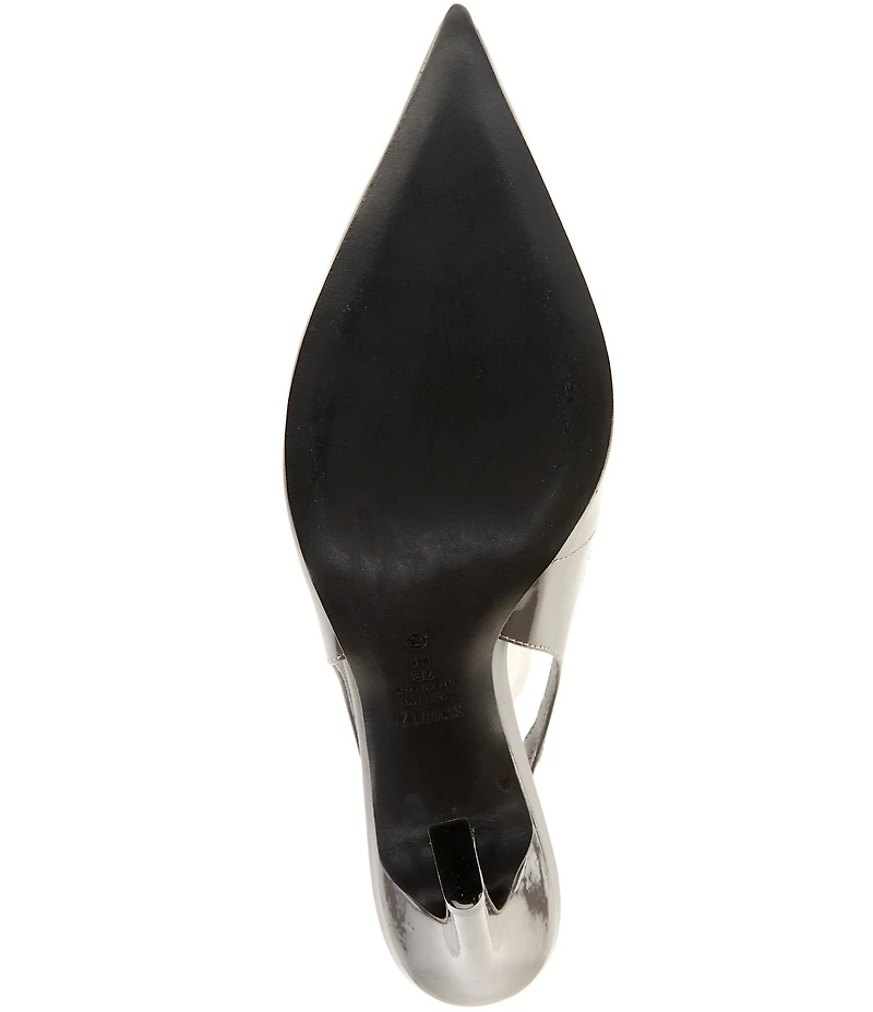 Schutz Lexi Patent Leather Slingback High Heel Pointed Toe Pumps