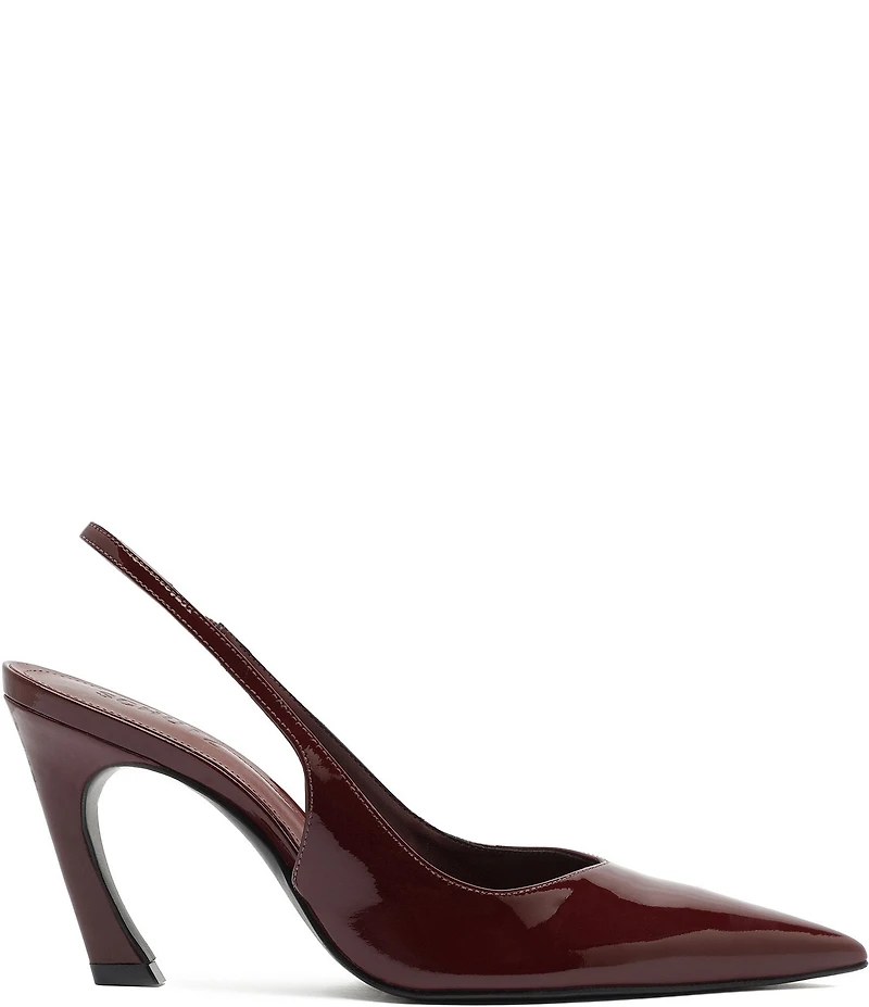 Schutz Lexi Patent Leather Slingback High Heel Pointed Toe Pumps