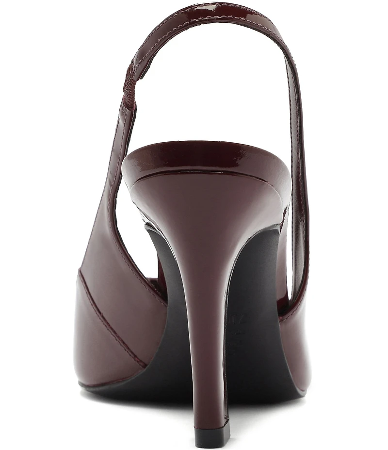 Schutz Lexi Patent Leather Slingback High Heel Pointed Toe Pumps