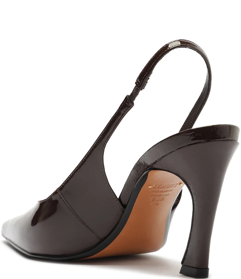 Schutz Lexi Patent Leather Slingback Pumps