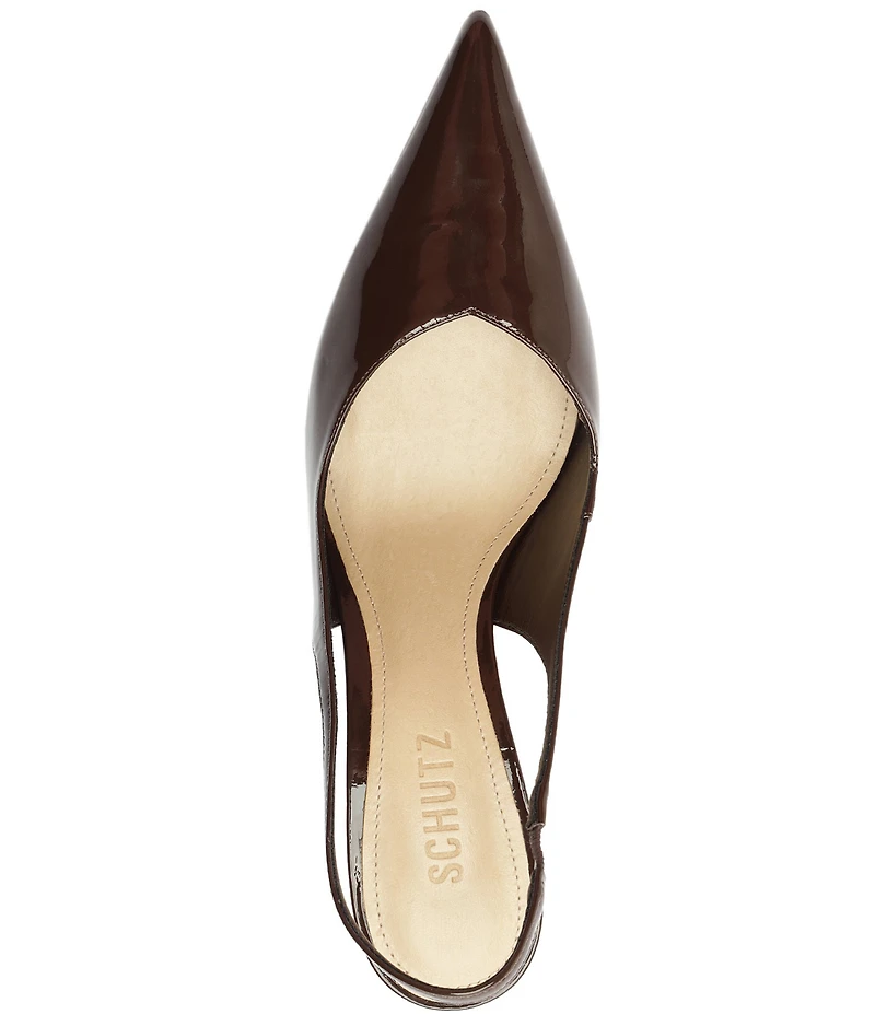 Schutz Lexi Patent Leather Slingback Pumps
