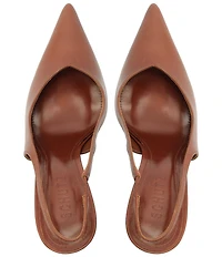 Schutz Lexi Sling Leather Pointed Toe Pumps