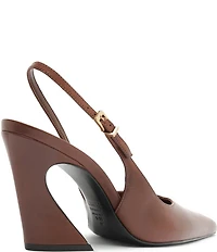 Schutz Lexi Slingback Leather Pointed Toe Pumps
