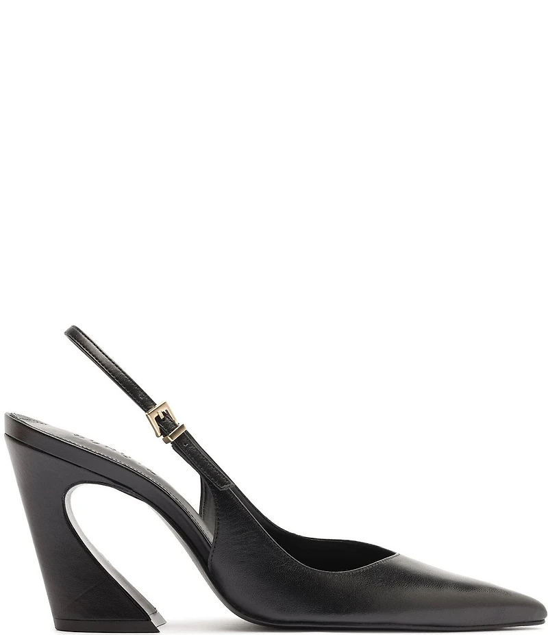 Schutz Lexi Slingback Leather Pointed Toe Pumps