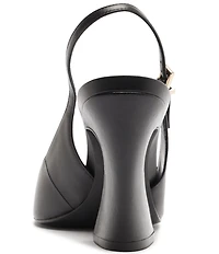 Schutz Lexi Slingback Leather Pointed Toe Pumps