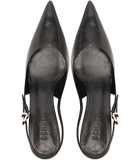 Schutz Lexi Slingback Leather Pointed Toe Pumps