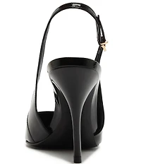 Schutz Liora Patent Leather Pointed Slingback Stiletto Pumps
