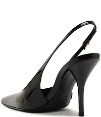 Schutz Liora Patent Leather Pointed Slingback Stiletto Pumps
