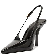 Schutz Liora Patent Leather Pointed Slingback Stiletto Pumps