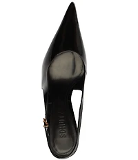 Schutz Liora Patent Leather Pointed Slingback Stiletto Pumps