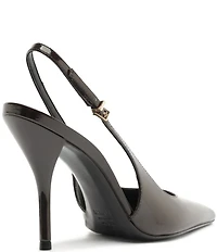 Schutz Liora Patent Leather Pointed Slingback Stiletto Pumps