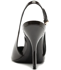 Schutz Liora Patent Leather Pointed Slingback Stiletto Pumps