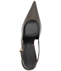 Schutz Liora Patent Leather Pointed Slingback Stiletto Pumps