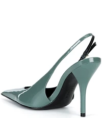 Schutz Liora Patent Leather Pointed Slingback Stiletto Pumps