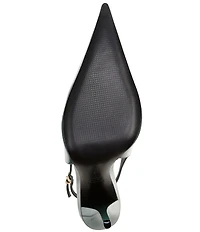 Schutz Liora Patent Leather Pointed Slingback Stiletto Pumps