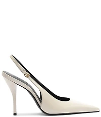 Schutz Liora Patent Leather Pointed Toe Slingback Pumps