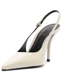 Schutz Liora Patent Leather Pointed Toe Slingback Pumps