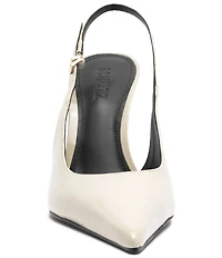 Schutz Liora Patent Leather Pointed Toe Slingback Pumps