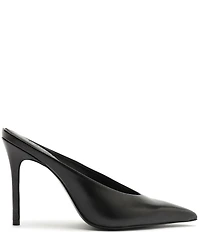 Schutz Loren Leather High Vamp Pointed Toe Dress Mules