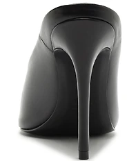 Schutz Loren Leather High Vamp Pointed Toe Dress Mules