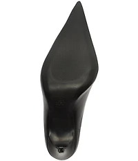 Schutz Loren Leather High Vamp Pointed Toe Dress Mules