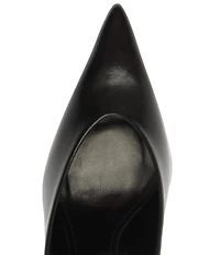 Schutz Loren Leather High Vamp Pointed Toe Dress Mules