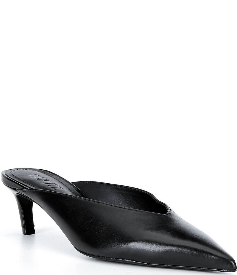 Schutz Loren Leather Dress Mules