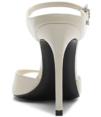 Schutz Lyra Slip On Patent Leather Stiletto Dress Sandals