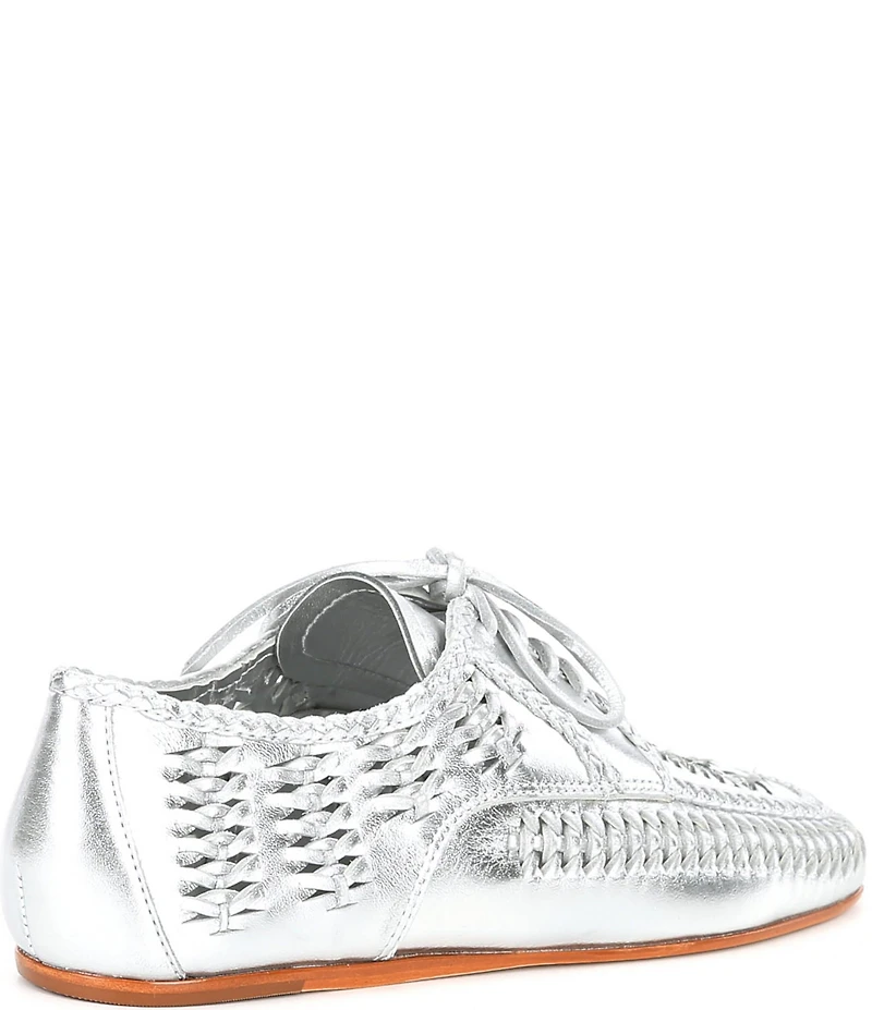 Schutz Maddy Whipstitch Leather Lace Up Oxfords