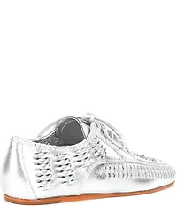 Schutz Maddy Whipstitch Leather Lace Up Oxfords