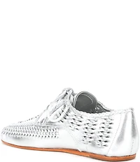 Schutz Maddy Whipstitch Leather Lace Up Oxfords