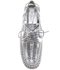Schutz Maddy Whipstitch Leather Lace Up Oxfords
