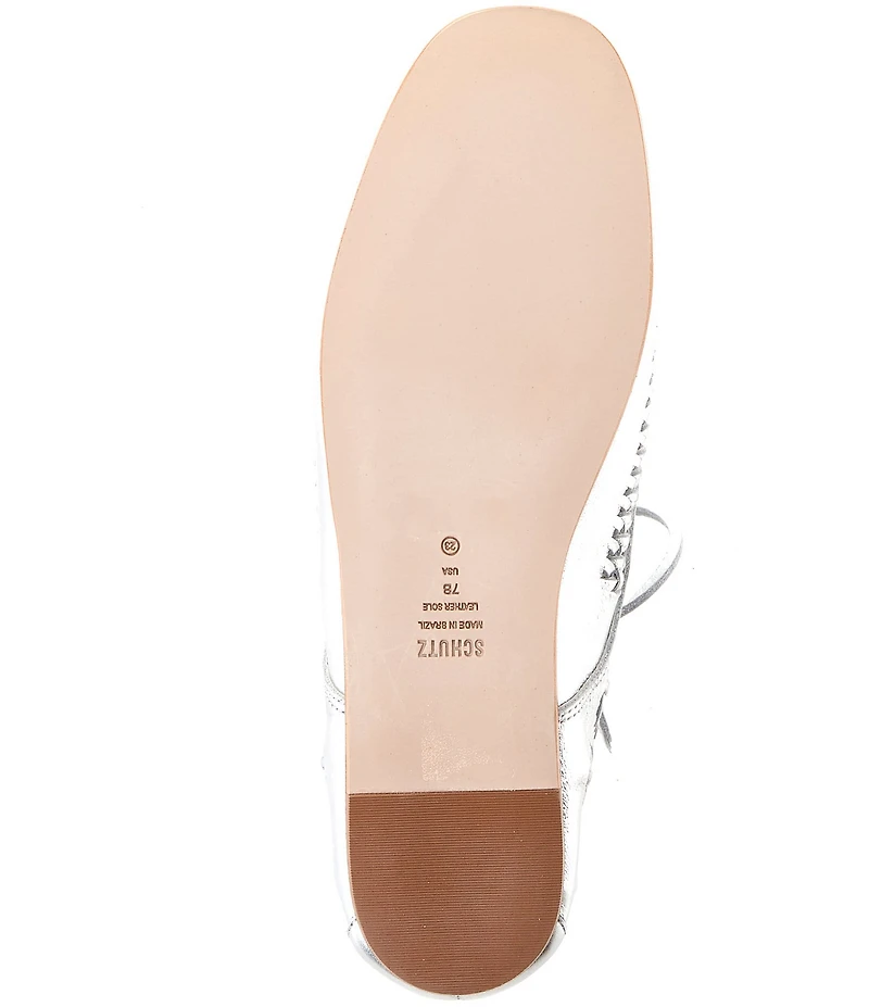 Schutz Maddy Whipstitch Leather Lace Up Oxfords