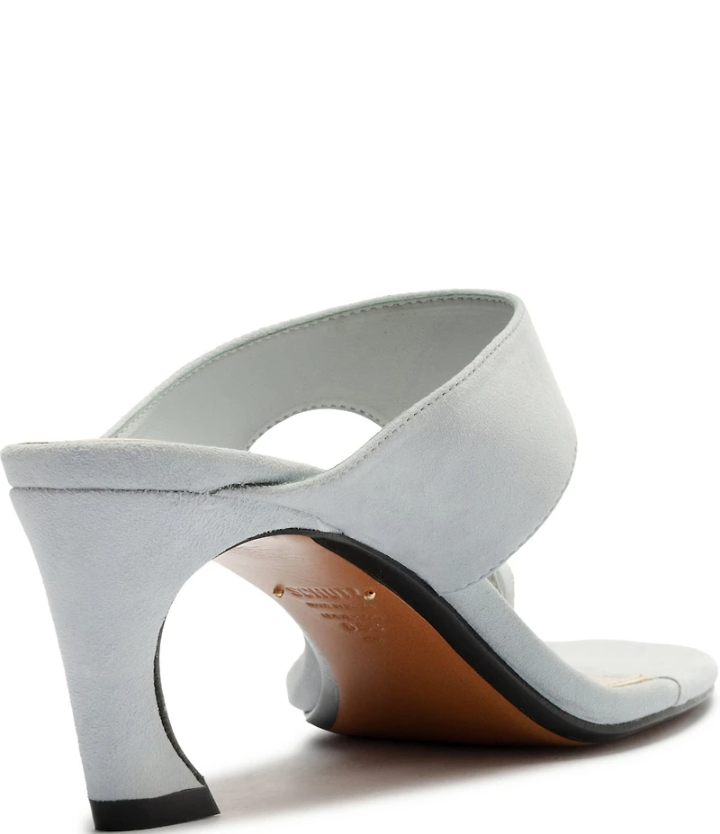 Schutz Maisie Nubuck Suede Toe Ring Hardware Dress Sandals