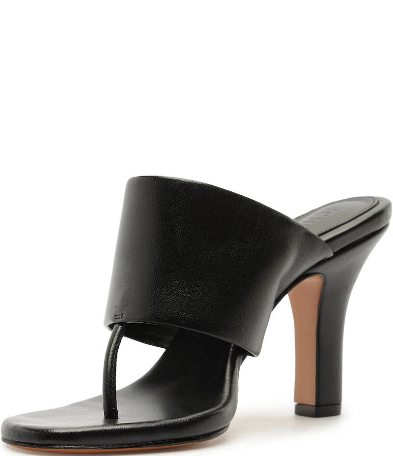 Schutz Martha Leather Thong Dress Sandals
