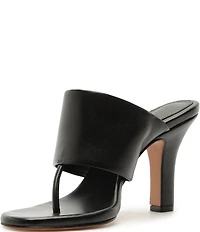 Schutz Martha Leather Thong Dress Sandals