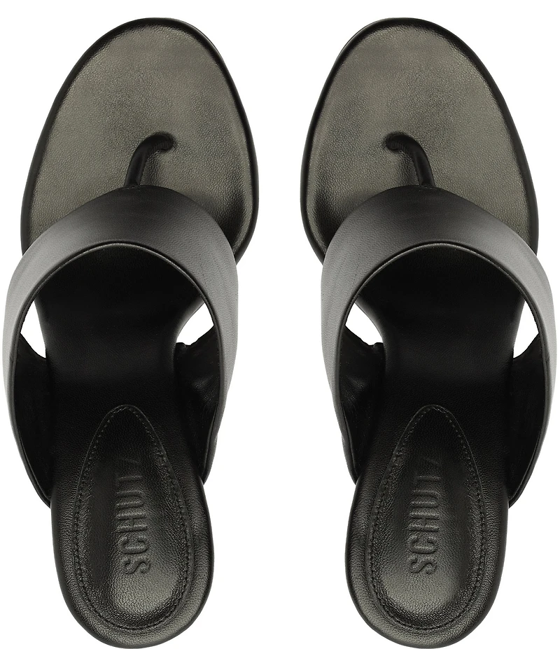 Schutz Martha Leather Thong Dress Sandals