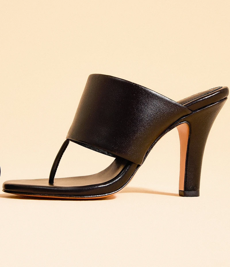 Schutz Martha Leather Thong Dress Sandals