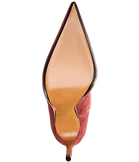 Schutz Mary Up Croco Printed Suede Pointed Toe Tall Boots