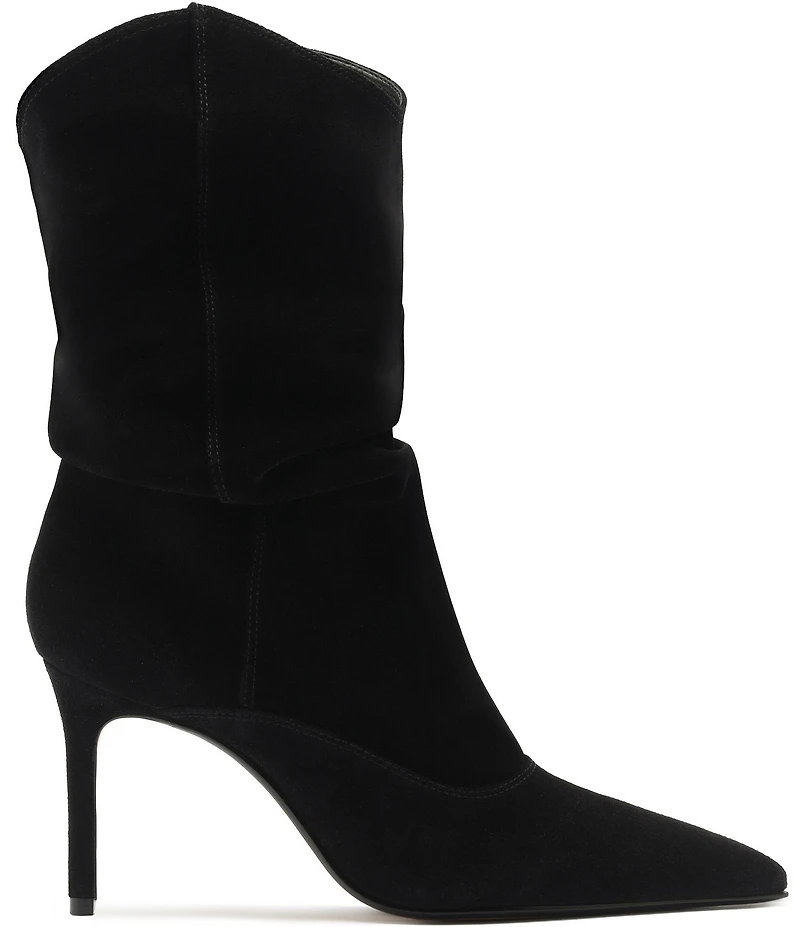 Schutz Maryana Slouch Suede Pointed Toe Boots