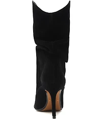 Schutz Maryana Slouch Suede Pointed Toe Boots