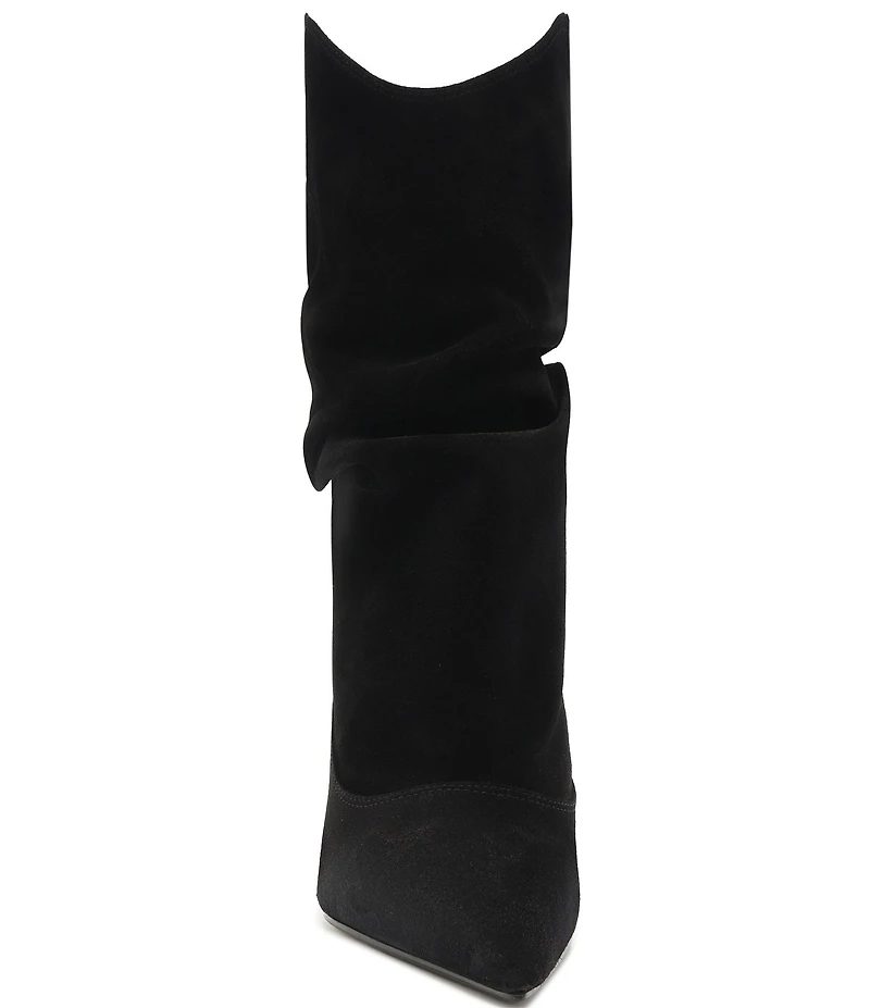 Schutz Maryana Slouch Suede Pointed Toe Boots