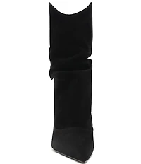 Schutz Maryana Slouch Suede Pointed Toe Boots