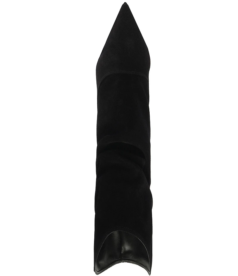 Schutz Maryana Slouch Suede Pointed Toe Boots