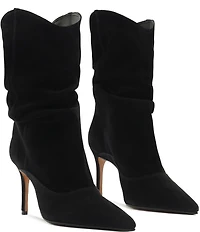 Schutz Maryana Slouch Suede Pointed Toe Boots