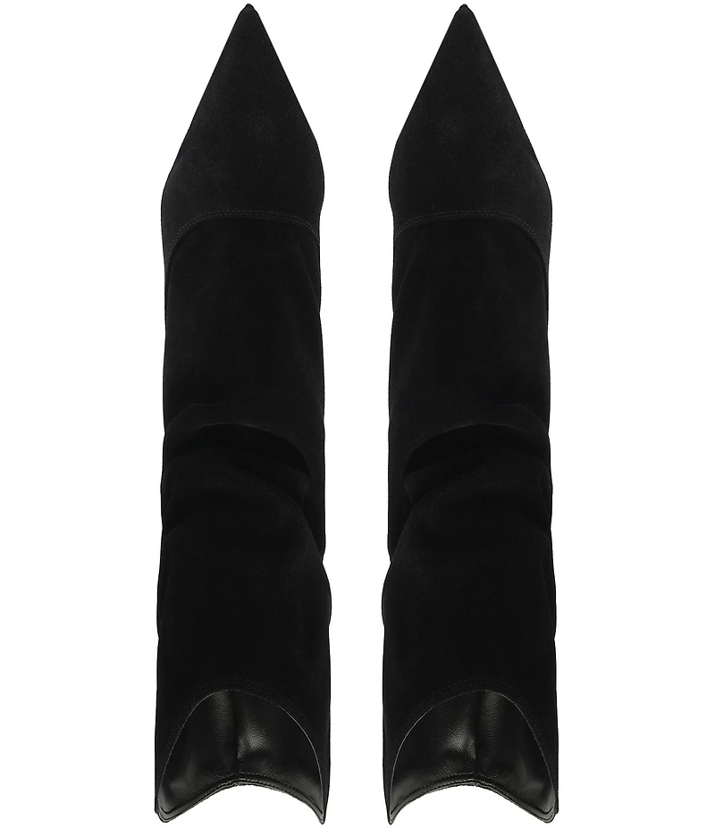 Schutz Maryana Slouch Suede Pointed Toe Boots